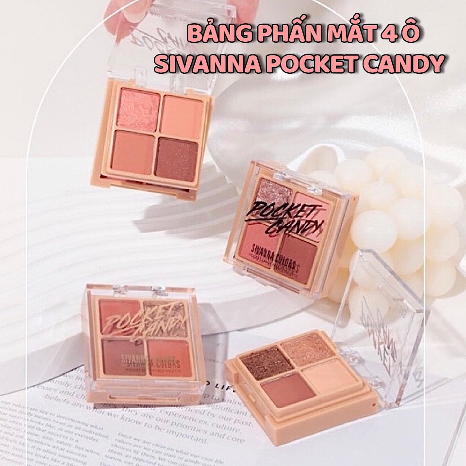 Bảng Phấn Mắt 4 Ô Sivanna Color Pocket Candy Face Palette